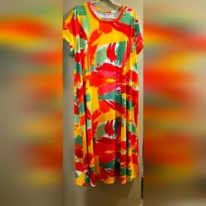 Ankle length colorfoul comfy dress